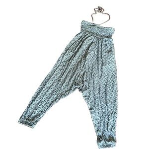 Anthropologie black and white Lilka harem leg jumpsuit